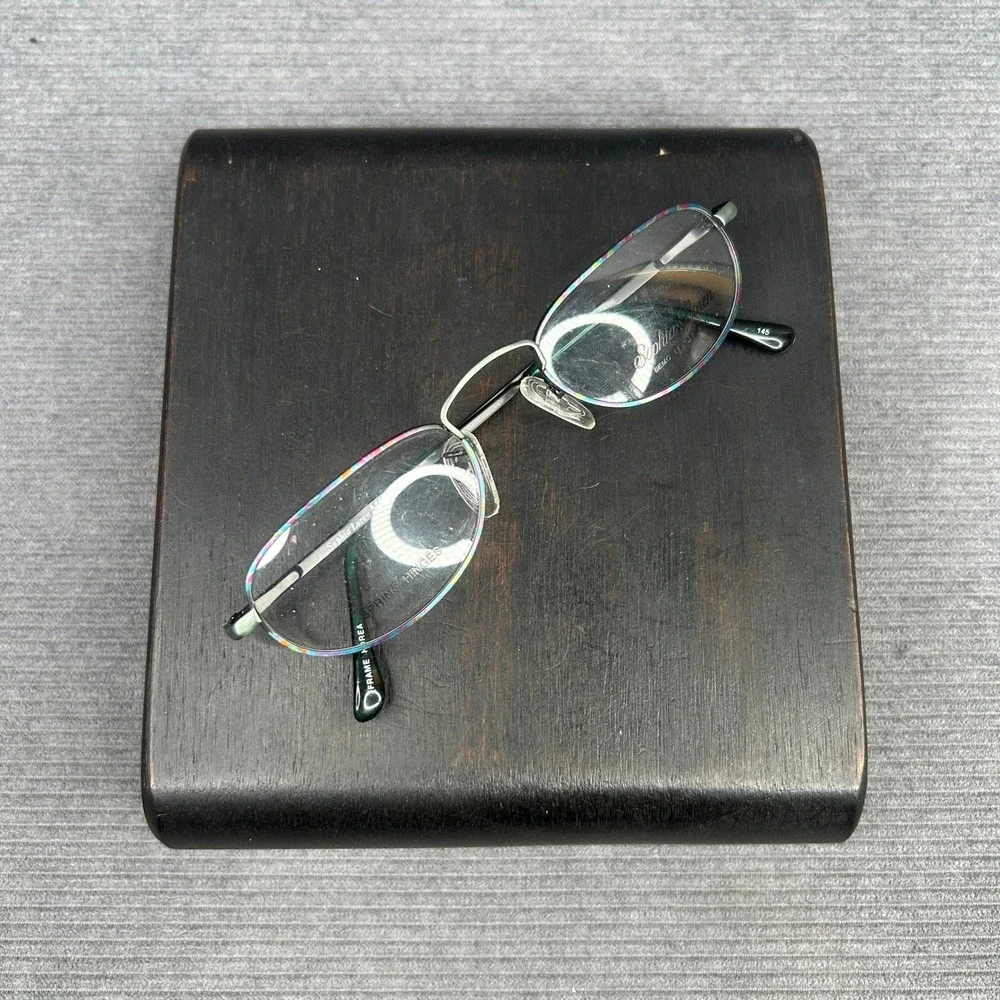 Sophia Loren M52 Zyloware Y2k Eyeglass Frames Green Multi Color Oval Spring